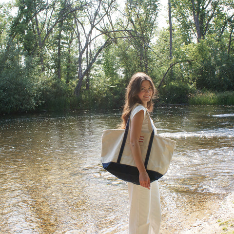 SM Logo American Flag Tote Bag