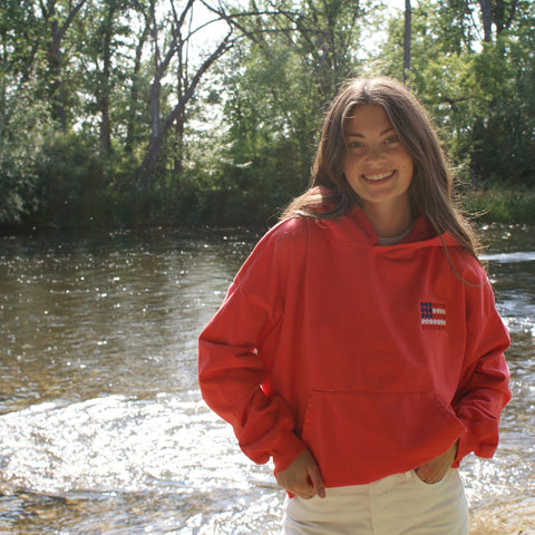 SM Logo American Flag Hoodie