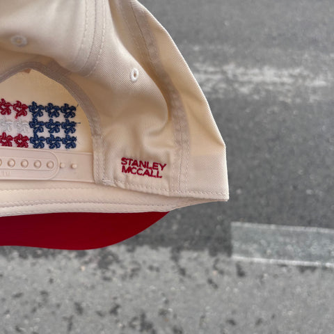 SM Logo American Flag Hat - Red