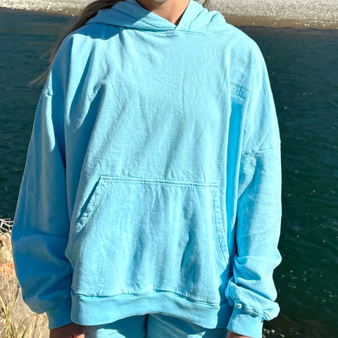 Hoodie in Ocean