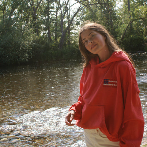 SM Logo American Flag Hoodie